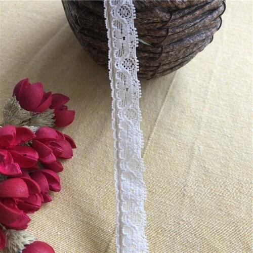 Quality beautiful 1.5cm high white lace ribbon tape lace trim diy embroidered for sewing decoration african lace fabric