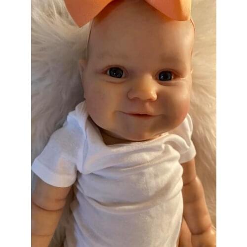 NPK Two Options Reborn Baby Doll Maddie Toddler Real Soft Touch with Hand-Drawing Hair High Quality Handmade Doll