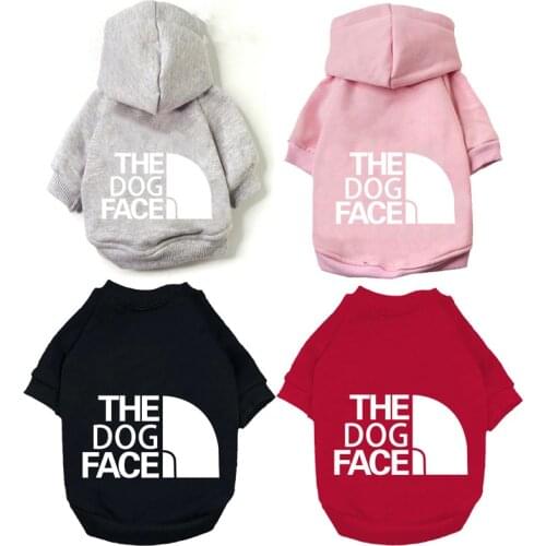 The Dog Face Pet Jacket Sweater Pure Color Hoodie Fashion Brand 2021 New Dog Clothes for Small Medium Dogs Puppy