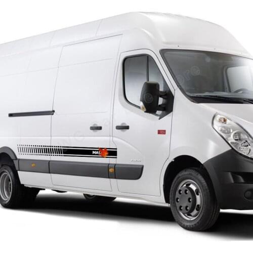 2 Pcs Car Decoration Vinyl Decals for Renault Master Racing Car Stickers Accessories Racing Sports Long Stripe Sticker