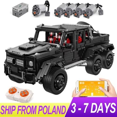 New Scale 1:8 Banz AMGC63 6X6 Compatible MOC-31044 Building Blocks Bricks Educational Toys Birthdays Gfits For Boy