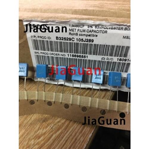 20PCS NEW EPCOS B32529C105J289 1UF 63V PCM5 105/63V B32529 1.0uf/63v p5mm 1u 1000NF 63VDC 63V1UF 1uj63v
