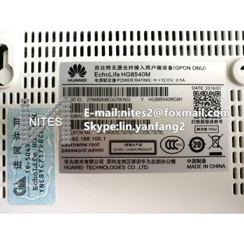 Original Huawei Echolife HG8540M 8540 Gpon Terminal, ONU ,4Lan,English Version HG8540