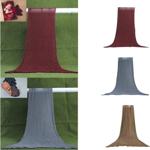 Newborn Photography Props Elastic Wraps-Baby Blanket Infant Cotton Posing Swaddle Stretch Wrap