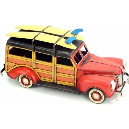 Retro iron handicraft home ornament display window furnishing old American Vintage Vintage Car Model gift