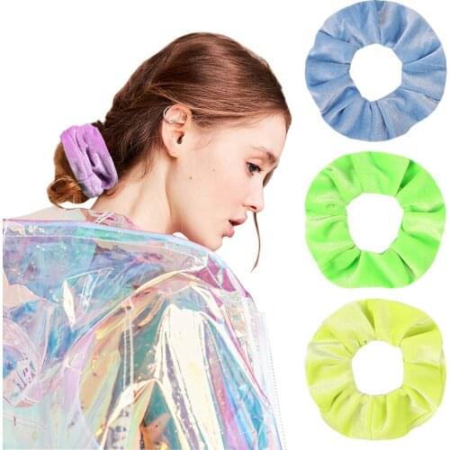 Scrunchie Stretch Headband Scrunchies Women Elastic Hair Bands Ties Girls Neon Velvet Ponytail Holders Hairband Accessories 1014