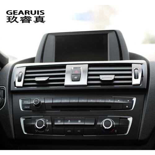 Car Styling for BMW F20 F21 1 Series Interior Air Conditioning Vent Outlet Warning Light switch Button frame Trim Cover Stickers