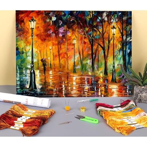 Storm Emotions Pre-Printed 11CT Cross Stitch DIY Embroidery Complete Kit DMC Threads Needlework Sewing Handmade Adults