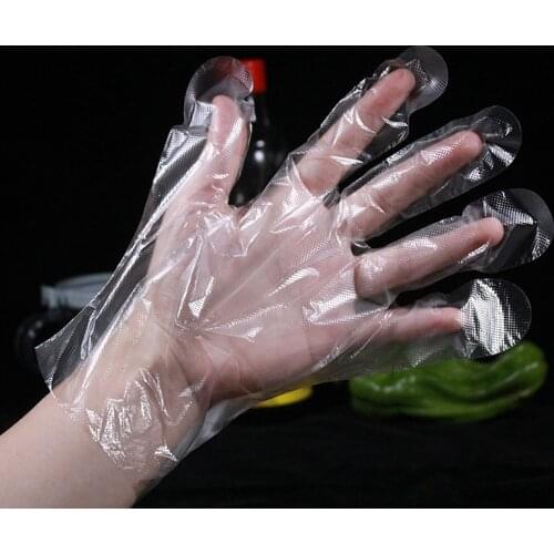 Disposable Transparent Barbecue Thin Hand Gloves Kitchen 100 Pieces Household Cleaning PE Examination Working Tools And Gadgets