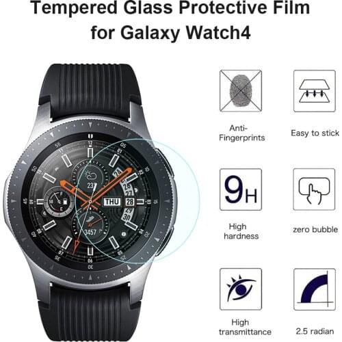 For Samsung Galaxy Watch 4 2pcs 9H Tempered Glass Protective Film Cover Full Smartwatch Screen Protector Sleeve Accessories