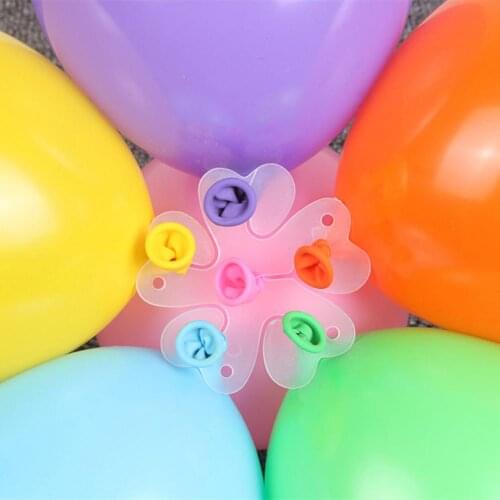 10pcs/lot Useful Flower Shape Balloon Sealing Clip Ballon Buttons Clips Wedding/Birthday/Christmas Party Decoration Supplies
