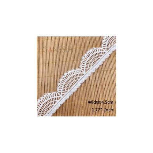 1 Yard Width:4.5cm Beautiful Water-Soluble Cotton Lace for DIY Crafts/Wedding/Clothing/Ribbon/Gift Wrapping Decoration(KK-541)