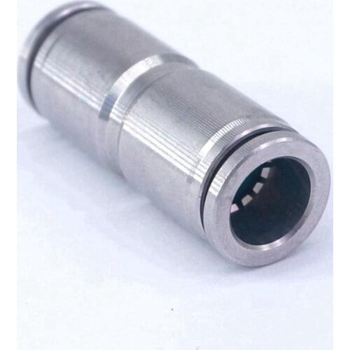 10MM OD Tube 304 Stainless Steel Push in Pneumatic Straight Quick Connector Full Metal Anticorrosion Antioxidation