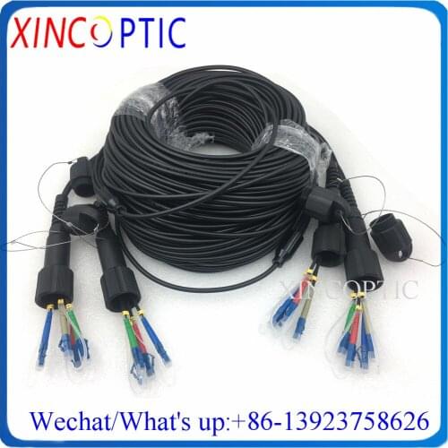 50M 8C,SM,9/125,G657A,8Core PDLCUPC-LC/SC/FC/ST LSZH/TPU 8F Singlemode Armored Fiber Optic Patch Cord CPRI Black PDLC Connector