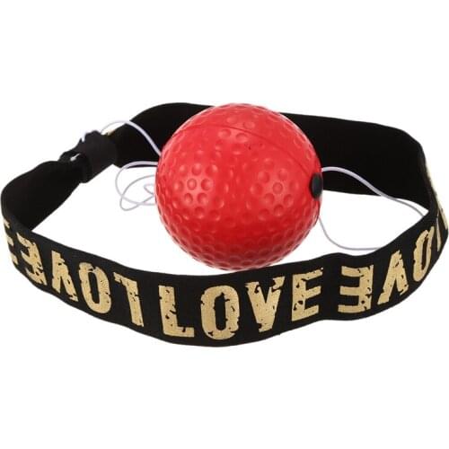 Boxing Reflex Speed Punch Ball Sanda Boxer Raising Reaction Force Hand Eye Training Set Stress Reaction ball red