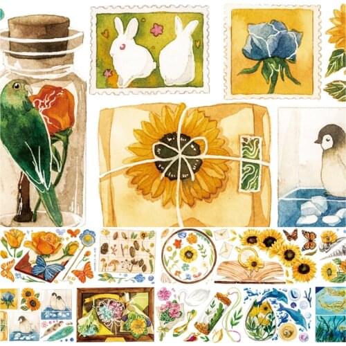 Ancient Times Letter Paper PET Washi Tapes Bullet Journal Masking Tape Adhesive Tape DIY Scrapbooking Decoration Washi Stickers