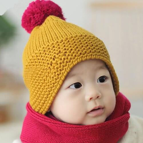 BomHCS Baby Handmade Knitted Beanies Hat Newborn Caps Accessories