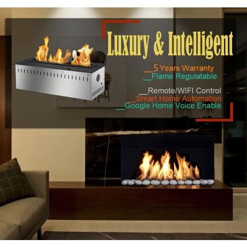 Inno-Fire 36 inch wifi intelligent smart alexa wlan remote flame ignition bio ethanol fireplace
