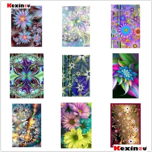 Kexinzu Full Square/Round 5D Diy Diamond Painting Cross Stitch "Magical flowers" Diamond 3D Embroidery Mosaic Home Decor KXZ314