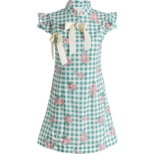 Summer New Womens Floral Retro A-line Dress Platycodon Fairy Dress Female