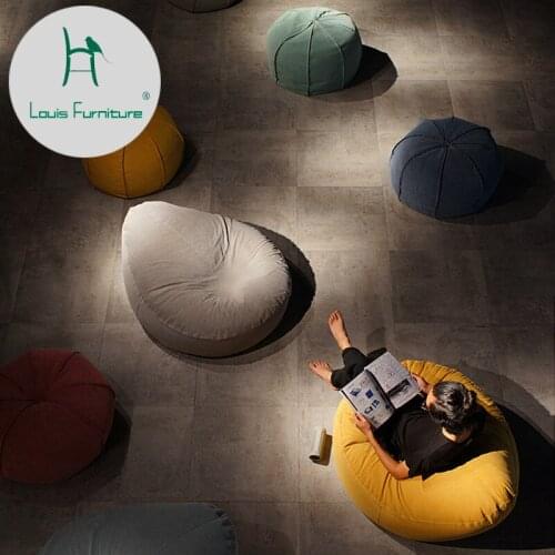Louis FashionLax Sofa Simple Bean Bag Tatami Chair Bedroom Creative Single Detachable Sofa Deck Chair