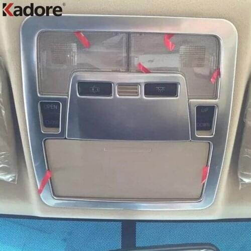 For Toyota Camry 2015 2016 ABS Matte Roof Front Rear Reading Light Lamp Decoration Cover Car Stroage Box Trim