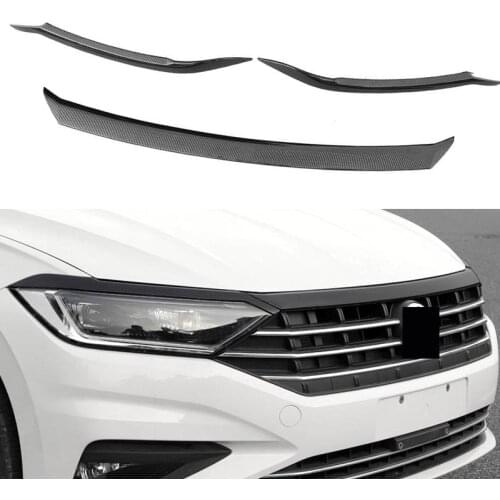 For Volkswagen VW Jetta MK7 2019 2020 2021 Car Grille Trim Strip Front Bumper Grills Hood Trim Lamp Brow Trim Car Accessories