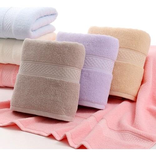 Plain Colour Cotton Solid Bath Towel Beach Towel For Adults Fast Drying Soft Thick High Absorbent SPA Bathroom Bath Towels