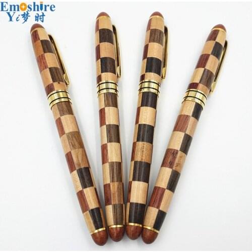 Promotional Original Brand Wood Ballpoint Pen For Calligraphy Writing Office School Supplies Free Shipping Roller Ball Pen P090