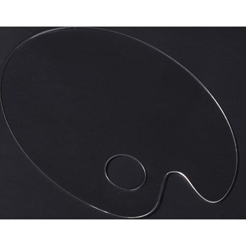 1pcs Clear Oval Plastic Palette Hand-held Gouache Artist Paint Mixing Palette Art Pigment Palette Artistic Supplies