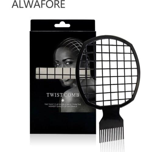 2 In 1 Afro Twist Hair Comb Mens Hairdressing Afro Comb Twist Wave Curl Brush Combs