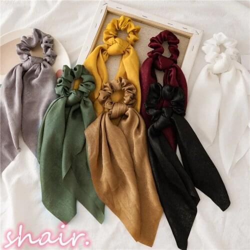 Soft Ribbon Hair Winding Rope Scrunchie is Suitable for Women Accessories Support Ponytail Elastic Tie Hearbands