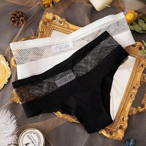 Sex Womens Lingerie Europe Seamless Hollow Out Sexy Panties Women High Elasticity Underwear Temptation Mesh G String Underpant