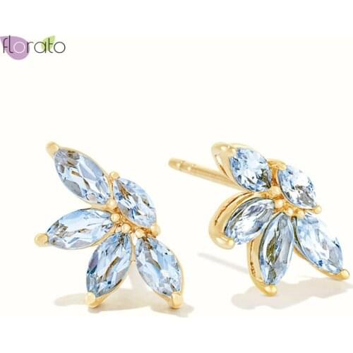 925 Silver Crystal Flower Stud Earrings Exquisite Popular CZ Earrings Fashionable Elegant Jewelry For Women Birthday Gifts