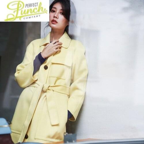 Wool Korean Solid New Winter Coat Women Jacket Fashion Woolen Ladies Coats Abrigos Mujer Invierno 2021 8719 YY847