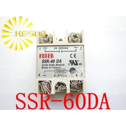 SSR-60DA SSR-60 DA 60A 3-32V DC TO 24-380V AC DC-AC Single Phase Solid State Relay x 10PCS