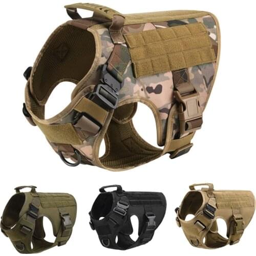 Dog Harness Tactical Military Harness For Large Dogs Metal Buckle Vest German Shepherd Doberman Dog Accessories For Large Dogs