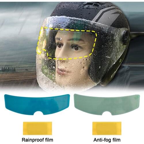 Universal Motorcycle Helmet Clear Rainproof Film Anti-Fog Patch Film Fog Resistant Screen For K3 K4 AX8 LS2 HJC MT Helmets