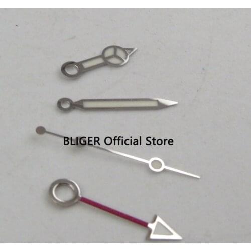 High quality 316L Stainless Steel Watch Hands luminous pointer with red GMT Hand For Automatic Movement Watch H28A