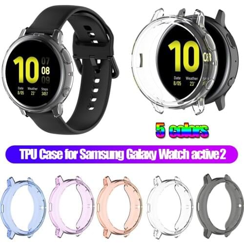 Transparent TPU Silicone Protective Case for Samsung Galaxy Watch Active 2 40mm/44mm Protector Cover Frame Accessories