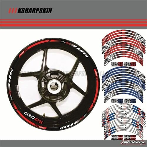 12 X Thick Edge Outer Rim Sticker Stripe Wheel Decals FIT BMW G310GS 17'' 19