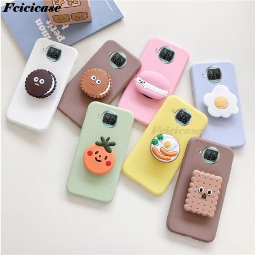 3D Cartoon Case For Xiaomi Mi 10T Lite Silicon Soft Cover Cute Phone Holder Bags For Xiomi Mi 10T Pro Mi10T Pro 5G Stand Covers