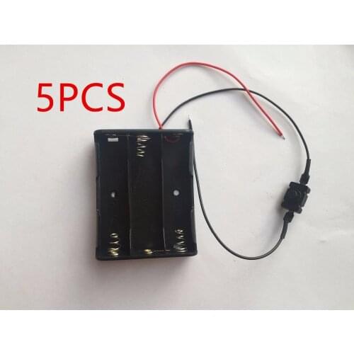 5pcs 18650 Battery Case Holder 3*18650 Battery Storage Box 3*3.7V with switch