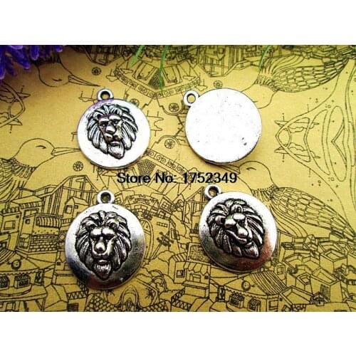 6pcs-- Head Charms, Antique silver tone Head Charms pendants 24x30mm