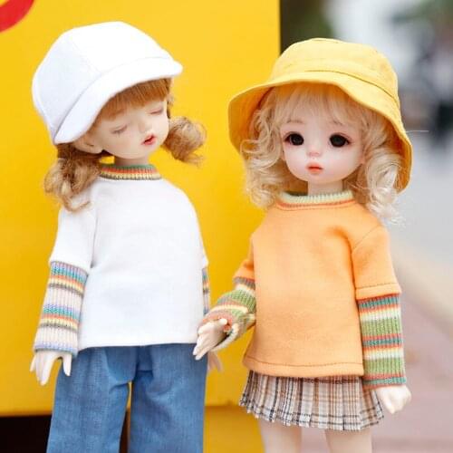 New BJD Doll Accessories 30cm BJD SD Dolls Stitching long sleeve T Doll Clothes DIY Dress up Toy Clothes Gifts for Girls