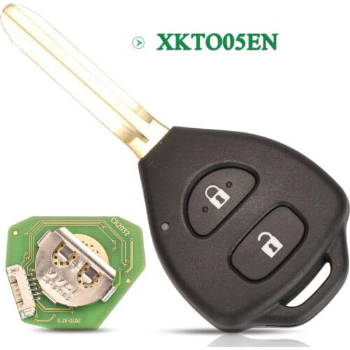 Bilchave 2 Buttons Xhorse XKTO05EN VVDI Wired Universal Remote Car Key For Toyota Style Flat VVDI2 Key Tool English