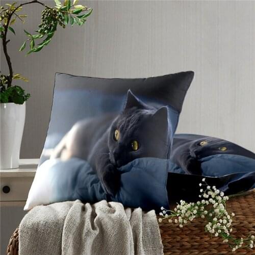 Lying Cat Pillow Case Decoration Sofa Cushion Pillow Case Bed Pillow Case Home Decoration Car Pillow Case