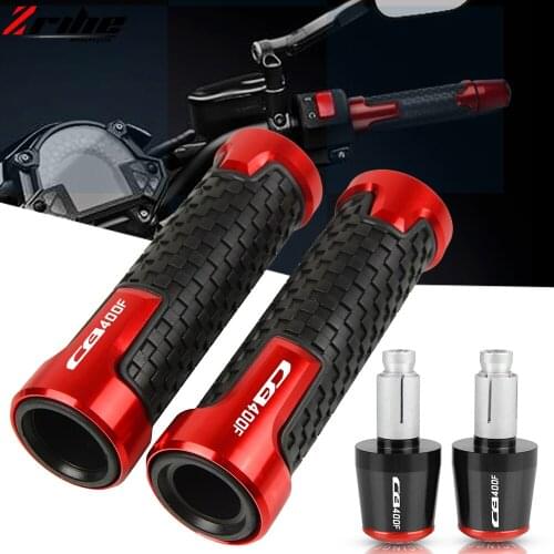 For HONDA CB400F CB1 CB 400F CB400SF 2013 2014 2015 Motorcycle Accessories 7/8" 22MM Handlebar Grips Handle Bar Ends Cap Plugs