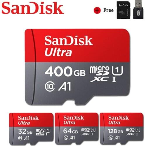 SanDisk Ultra Micro SD 32GB 64GB 128GB Memory Card 256GB 16GB 400GB microSD A1 Class10 UHS-1 98MB/S TF/SD Card For phone
