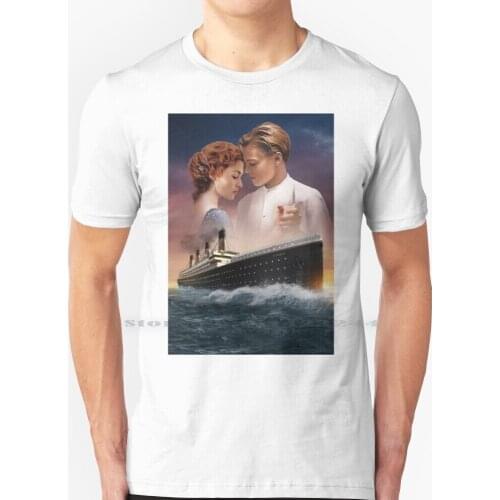 Titanic T Shirt 100% Pure Cotton Jack Dawson Movie 90s Rose Dewitt Bukater Epic Romance Fanart Creative Trending Vintage Cool